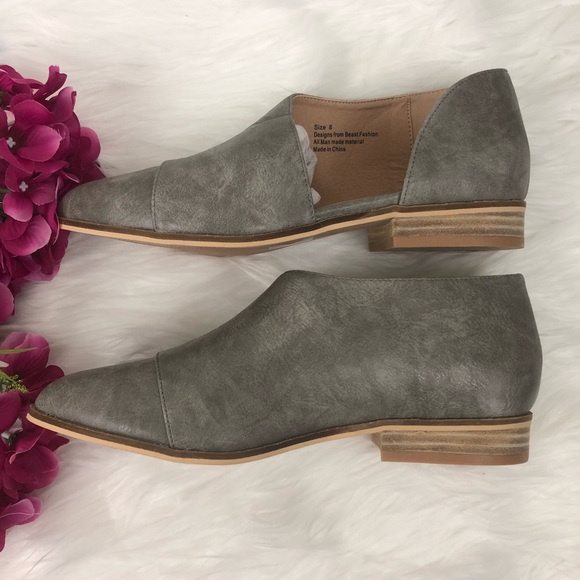 FINAL💕 Last Size 6 Marbled Grey Open Shank Flats - Picture 6 of 8